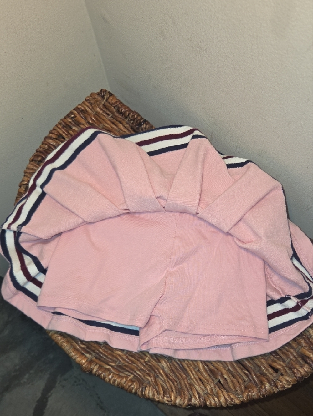 Gymboree Light Pink Pleated Skort with Navy and White Stripes - Picture 3 of 5